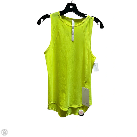 Athletic Tank Top By Lululemon In Yellow, Size: 4