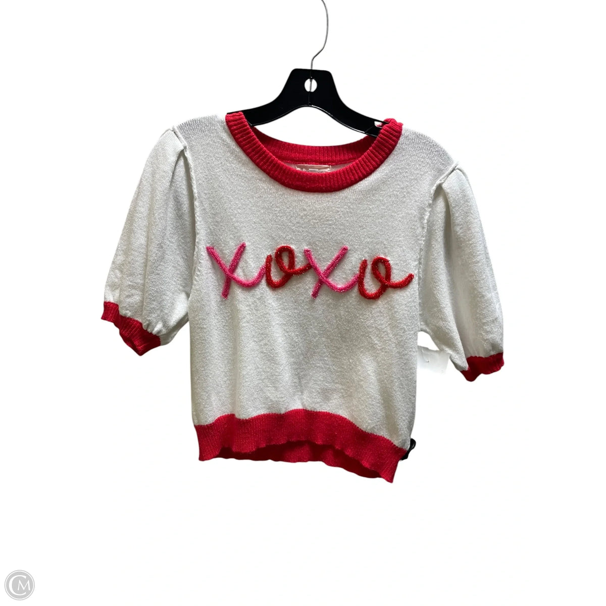Top Short Sleeve By Peach Love Cream California In White, Size: M