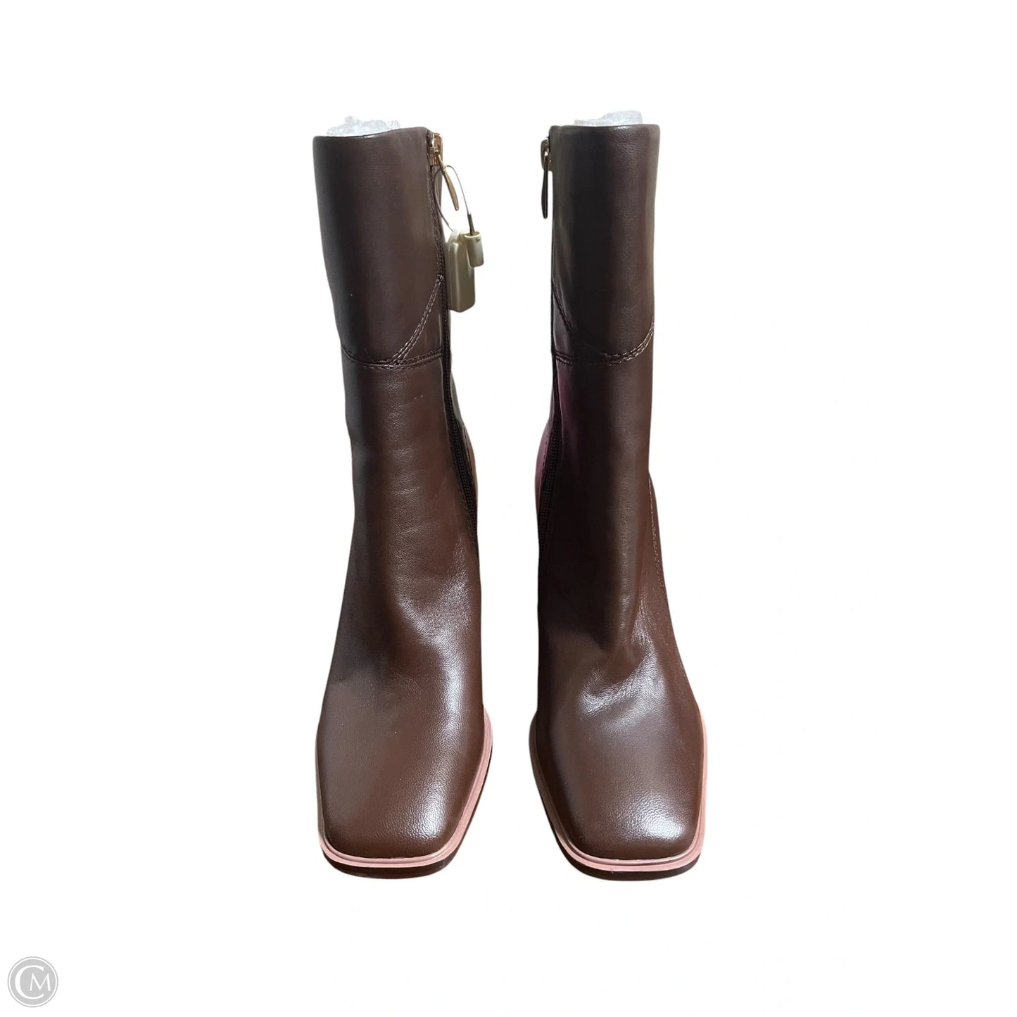 Boots Ankle Heels By Franco Sarto In Brown, Size: 7