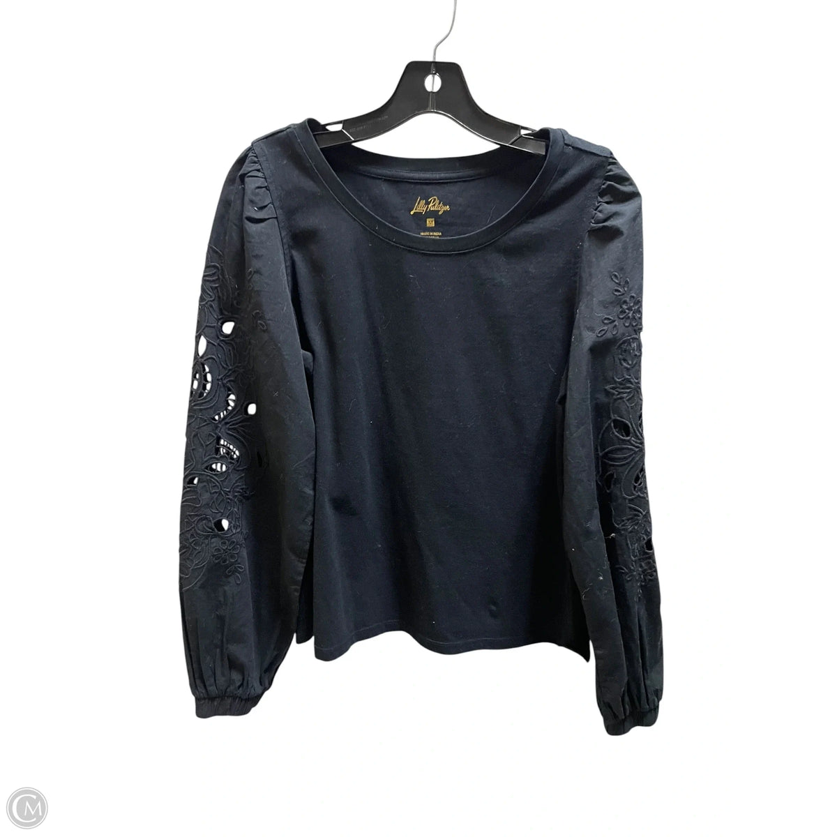 Top Long Sleeve Designer By Lilly Pulitzer In Black, Size: M