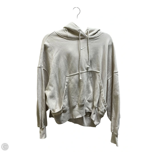 Sweatshirt Hoodie By Nike In Beige, Size: S