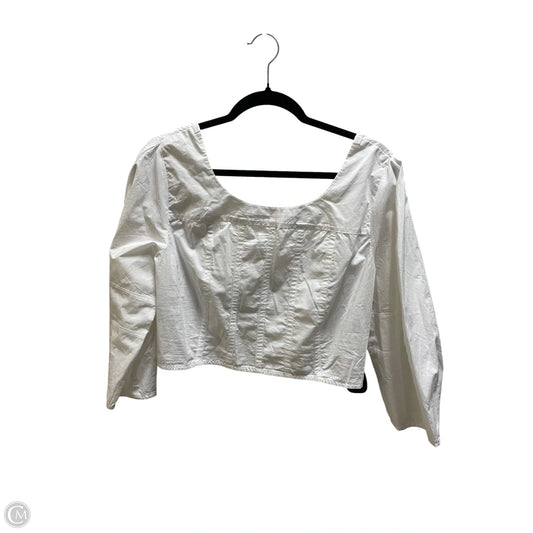 Top Long Sleeve By Loft In White, Size: S