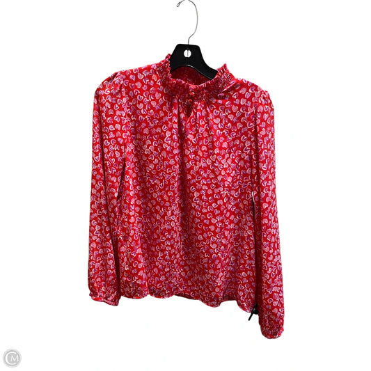 Top Long Sleeve By J. Crew In Red, Size: S