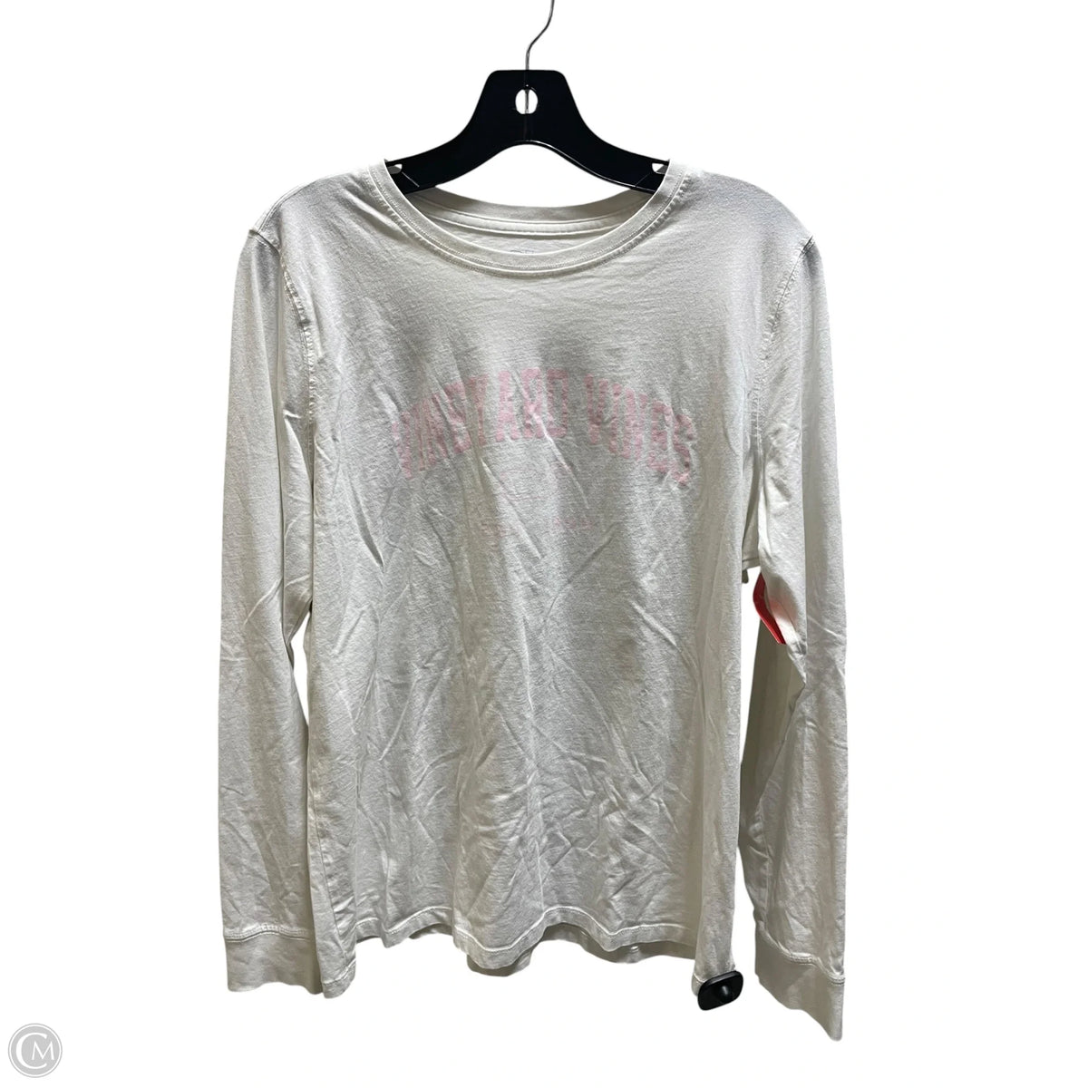 Top Long Sleeve By Vineyard Vines In White, Size: L