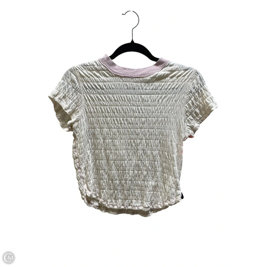 Top Short Sleeve By Free People In Cream, Size: M