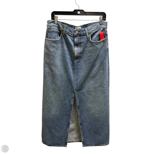 Skirt Designer By Agolde In Blue Denim, Size: 8
