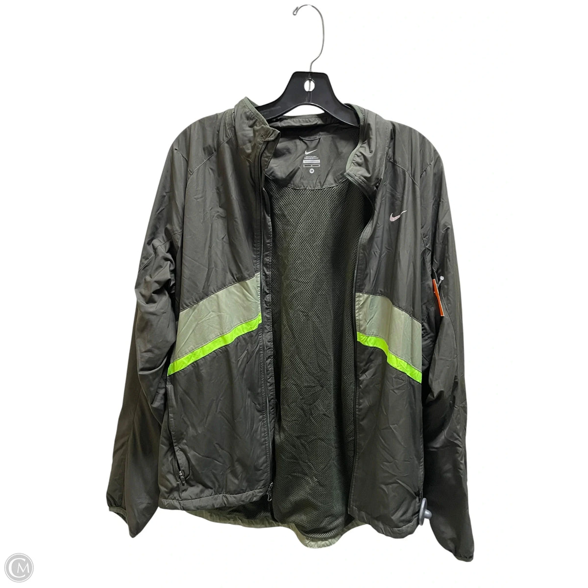 Jacket Windbreaker By Nike In Green, Size: M