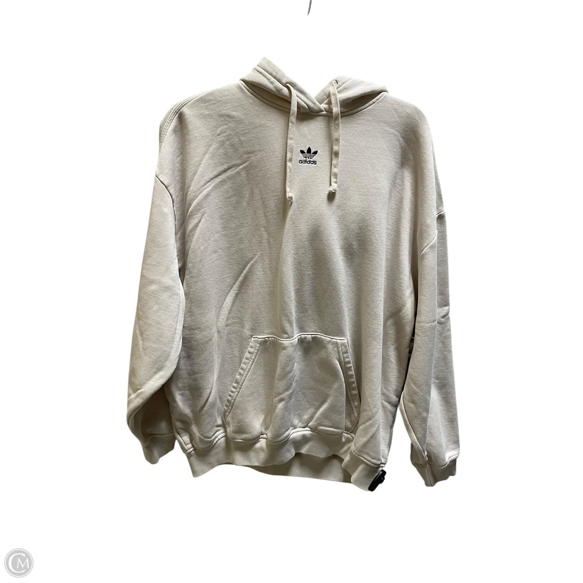 Sweatshirt Hoodie By Adidas In Tan, Size: M