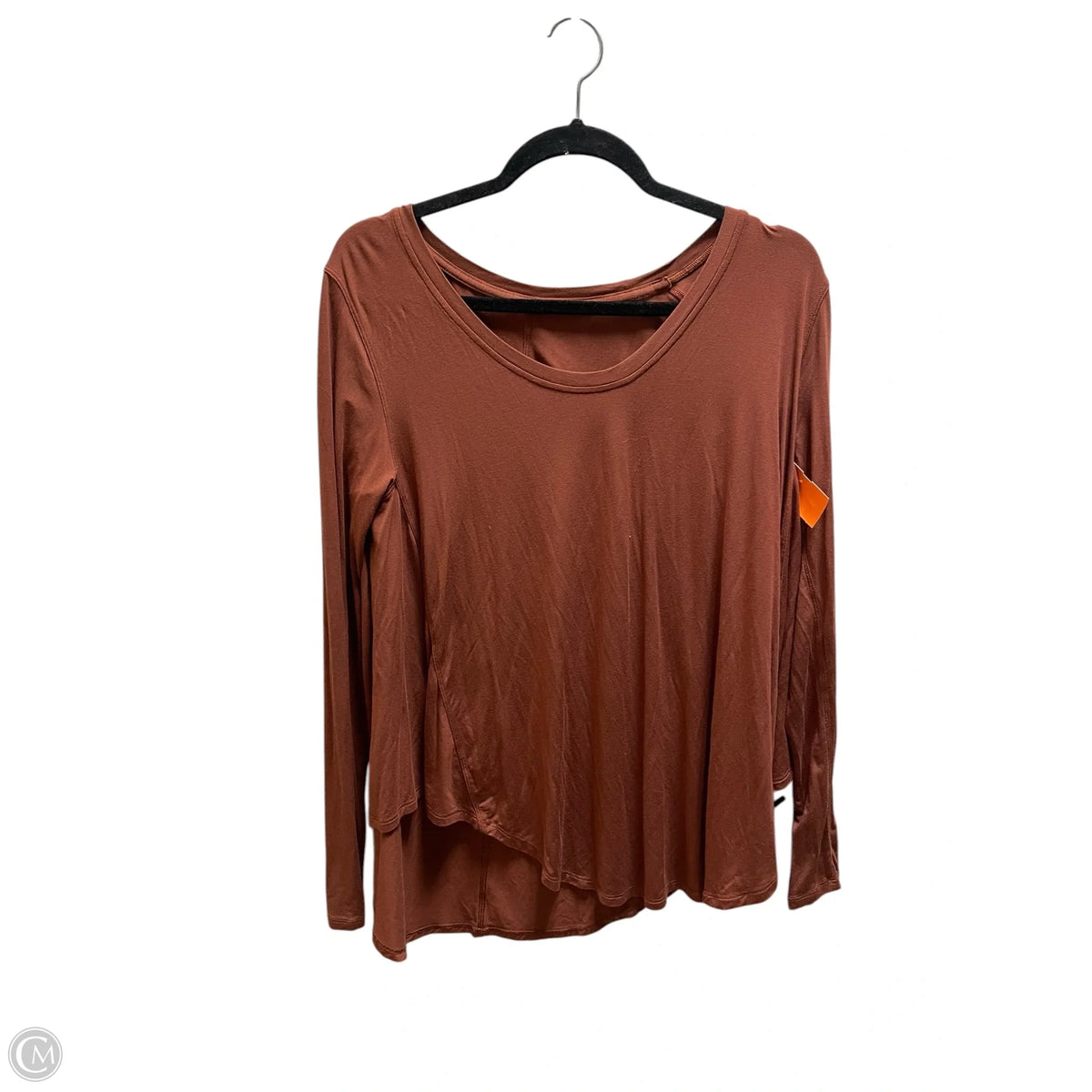 Top Long Sleeve By Lululemon In Orange, Size: L