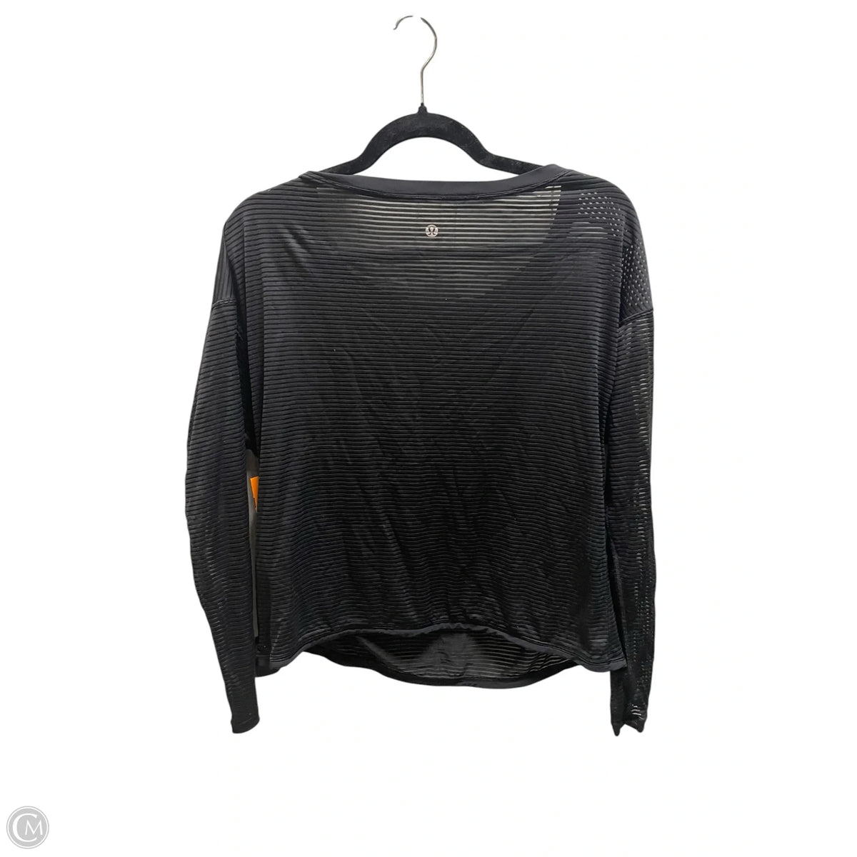 Athletic Top Long Sleeve Crewneck By Lululemon In Black, Size: L