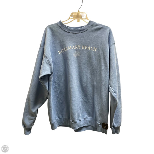 Sweatshirt Crewneck By Hanes In Blue, Size: L