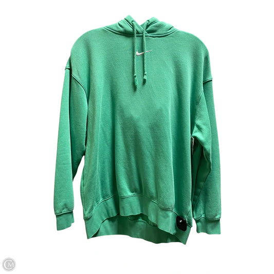 Sweatshirt Hoodie By Nike In Green, Size: S