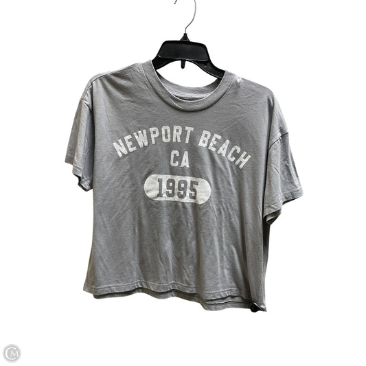 Top Short Sleeve By Clothes Mentor In Grey, Size: M