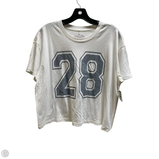 Top Short Sleeve By Clothes Mentor In White, Size: L