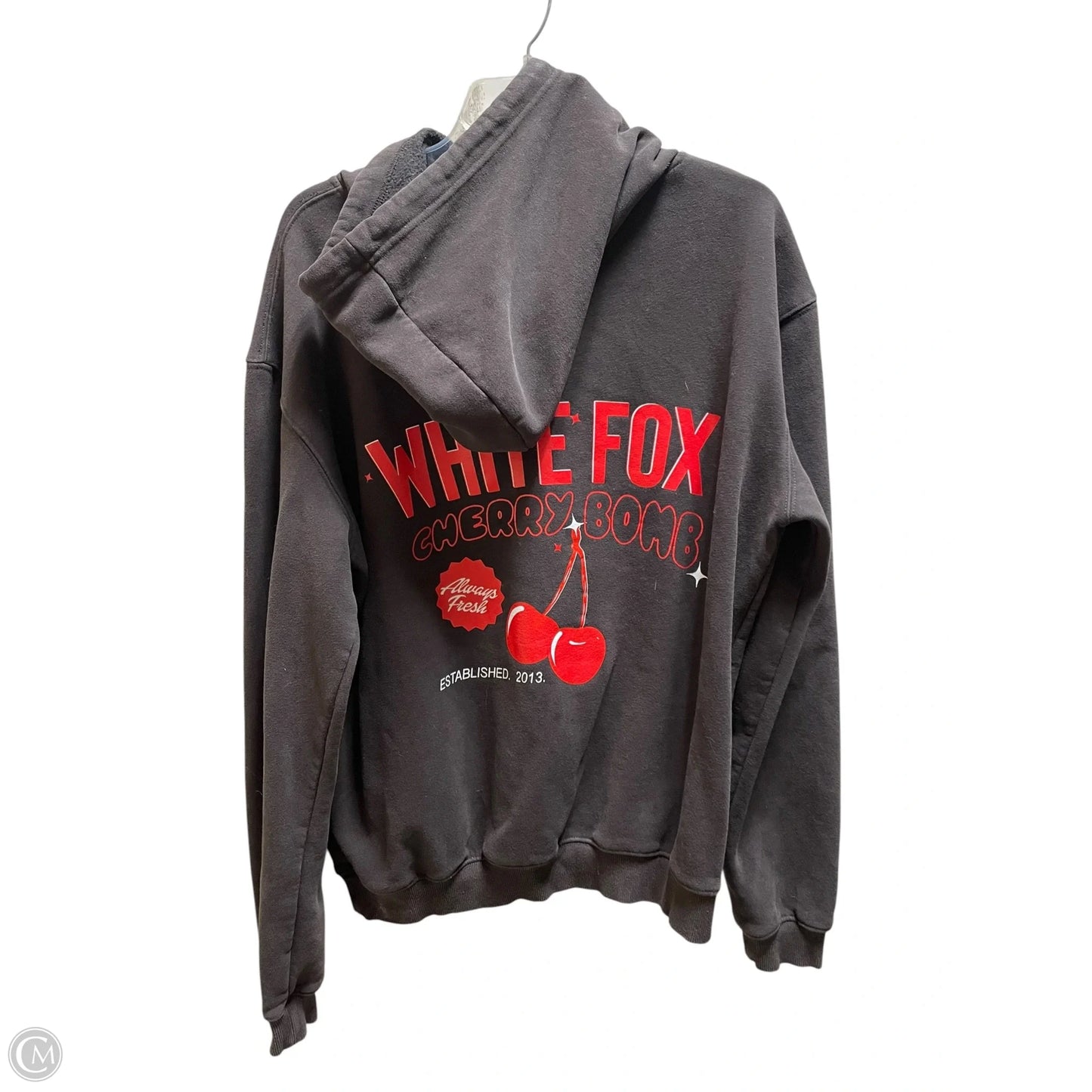 Sweatshirt Hoodie By White Fox In Grey, Size: L