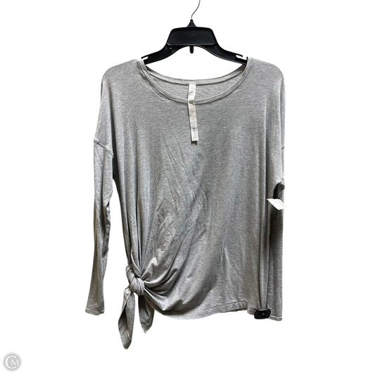 Top Long Sleeve By Lululemon In Grey, Size: 6