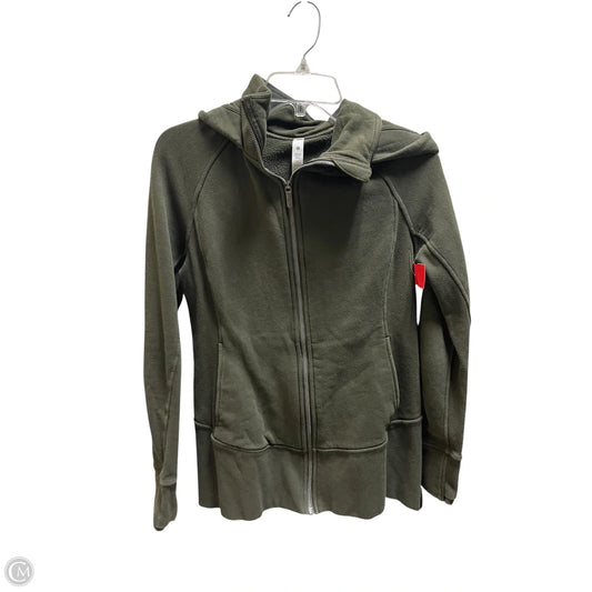 Athletic Jacket By Lululemon In Green, Size: 8