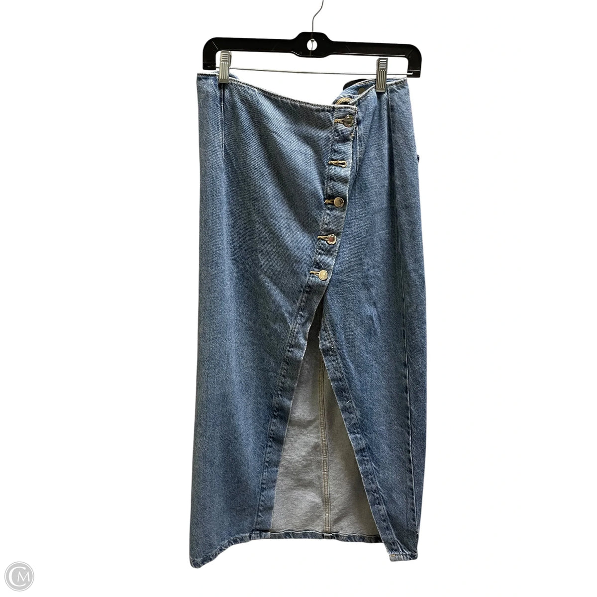 Skirt Maxi By Zara In Blue Denim, Size: M