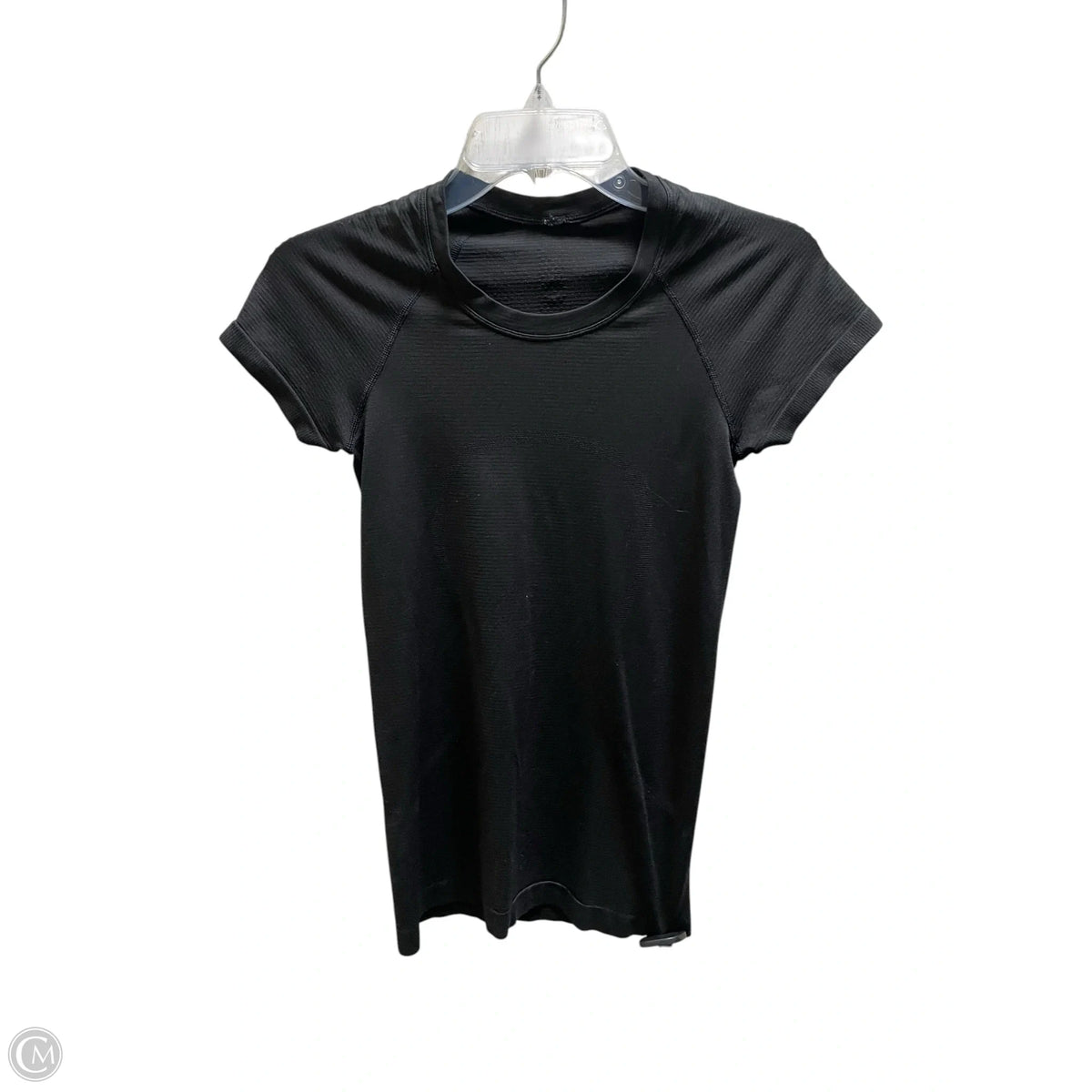 Athletic Top Short Sleeve By Lululemon In Black, Size: 4
