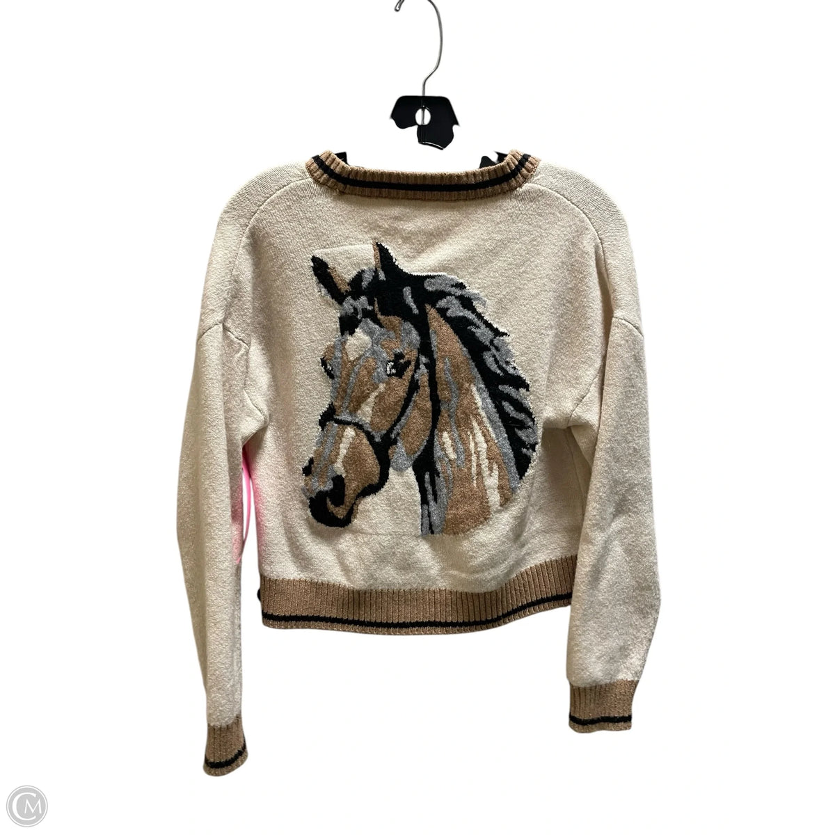 Sweater Cardigan By Clothes Mentor In Beige, Size: M