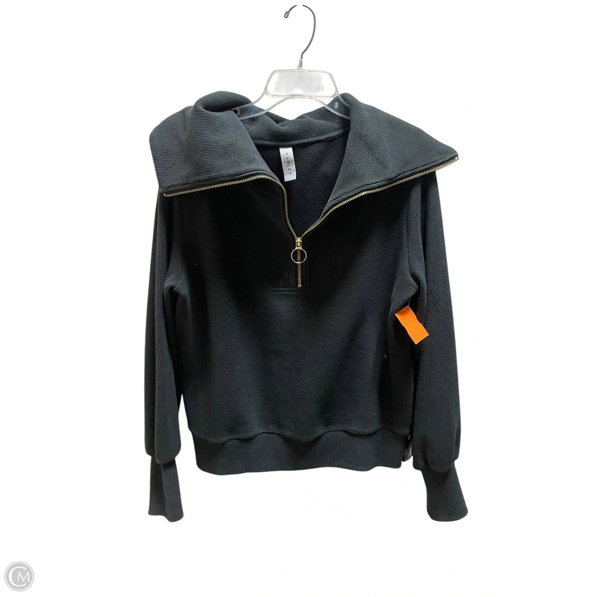 Athletic Sweatshirt Collar By Varley In Black, Size: S