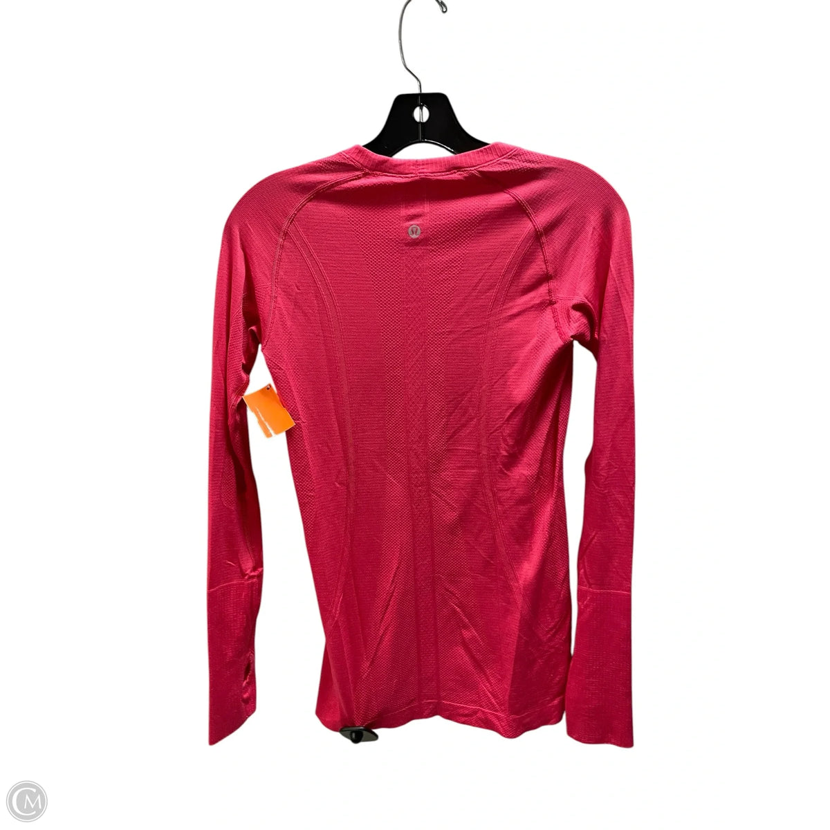 Athletic Top Long Sleeve Collar By Lululemon In Pink, Size: 6
