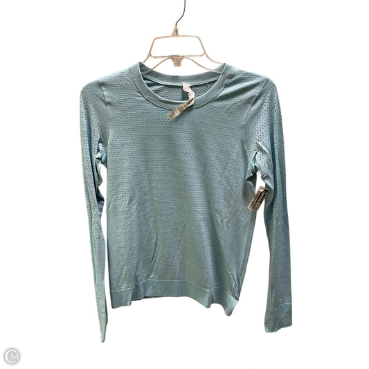 Athletic Top Long Sleeve Collar By Lululemon In Blue, Size: 4