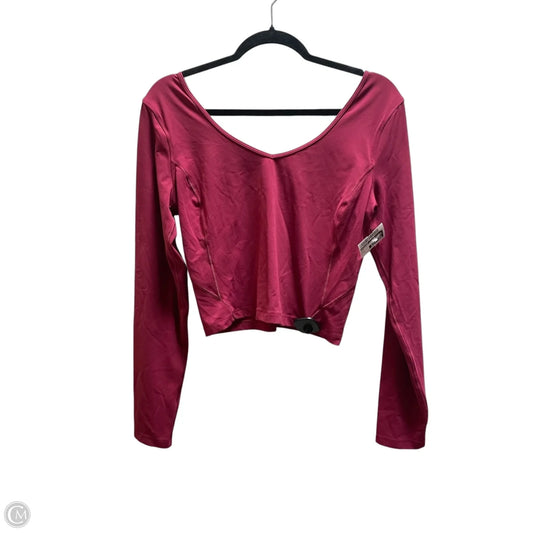 Athletic Top Long Sleeve Crewneck By Lululemon In Red, Size: L