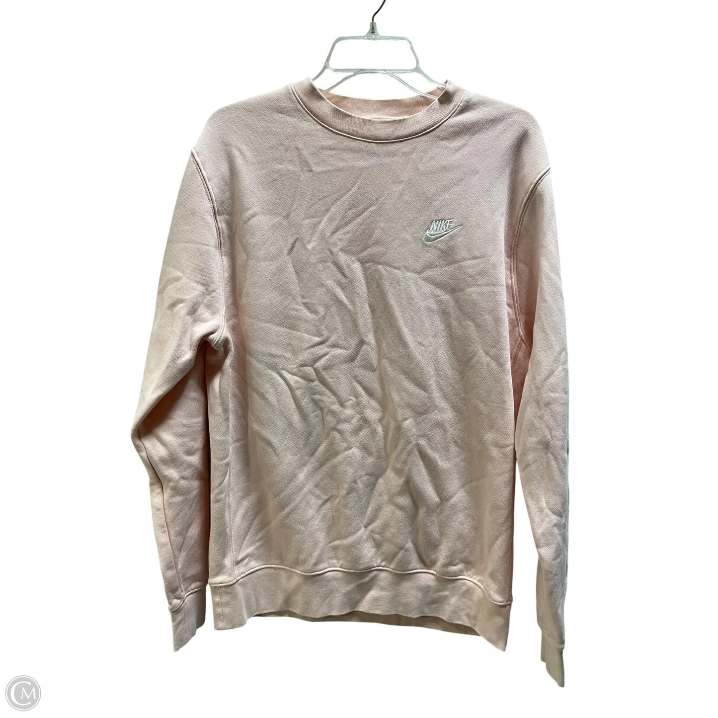 Athletic Sweatshirt Collar By Nike In Pink, Size: M