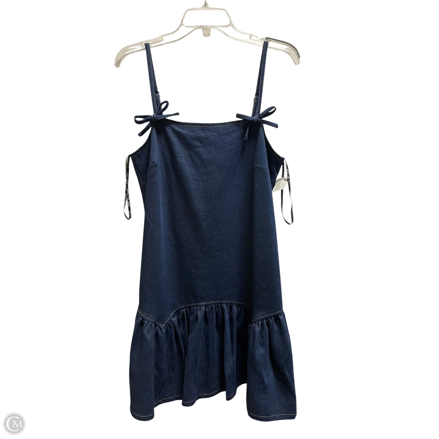 Dress Casual Short By Avec Les Filles In Blue Denim, Size: M