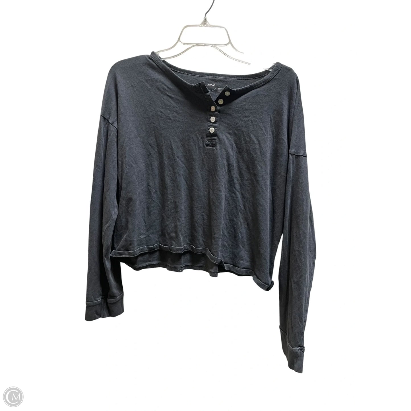 Top Long Sleeve By Aerie In Grey, Size: S