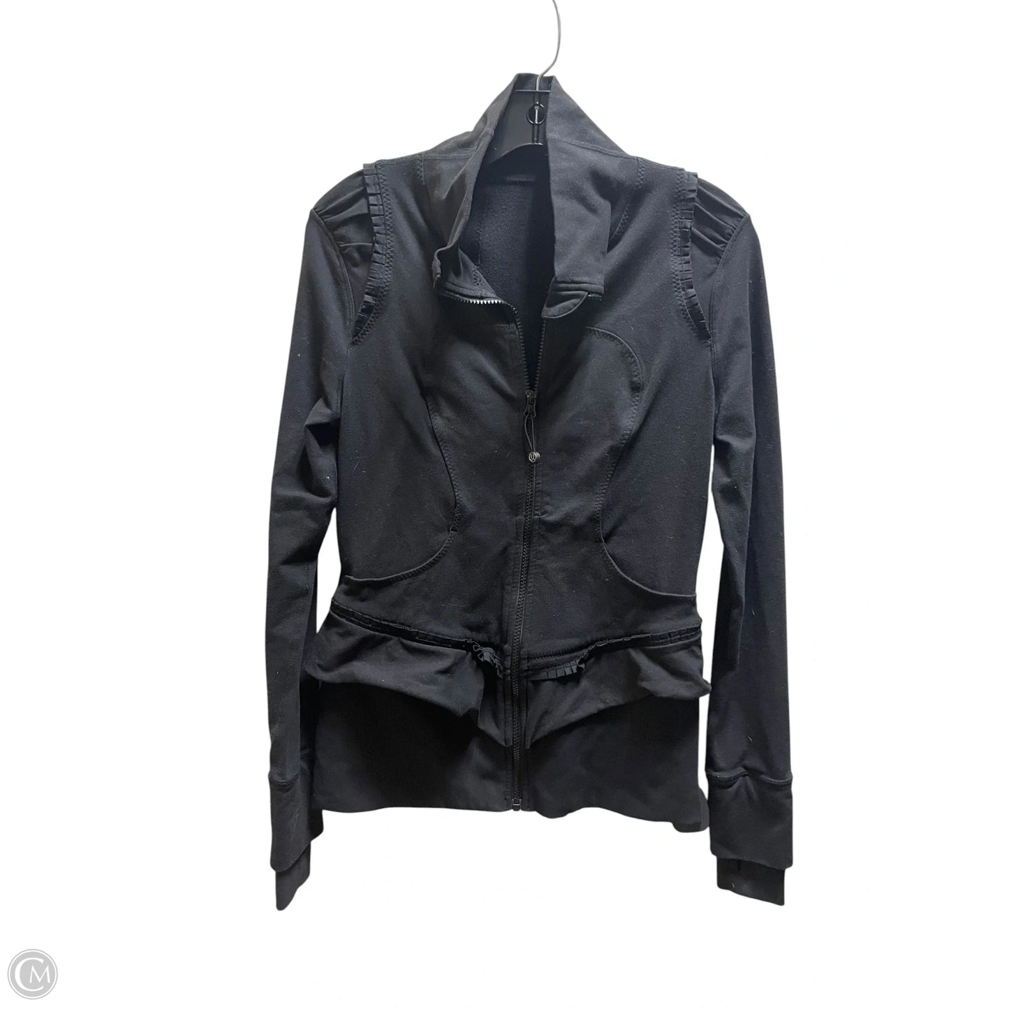 Athletic Jacket By Lululemon In Black, Size: M