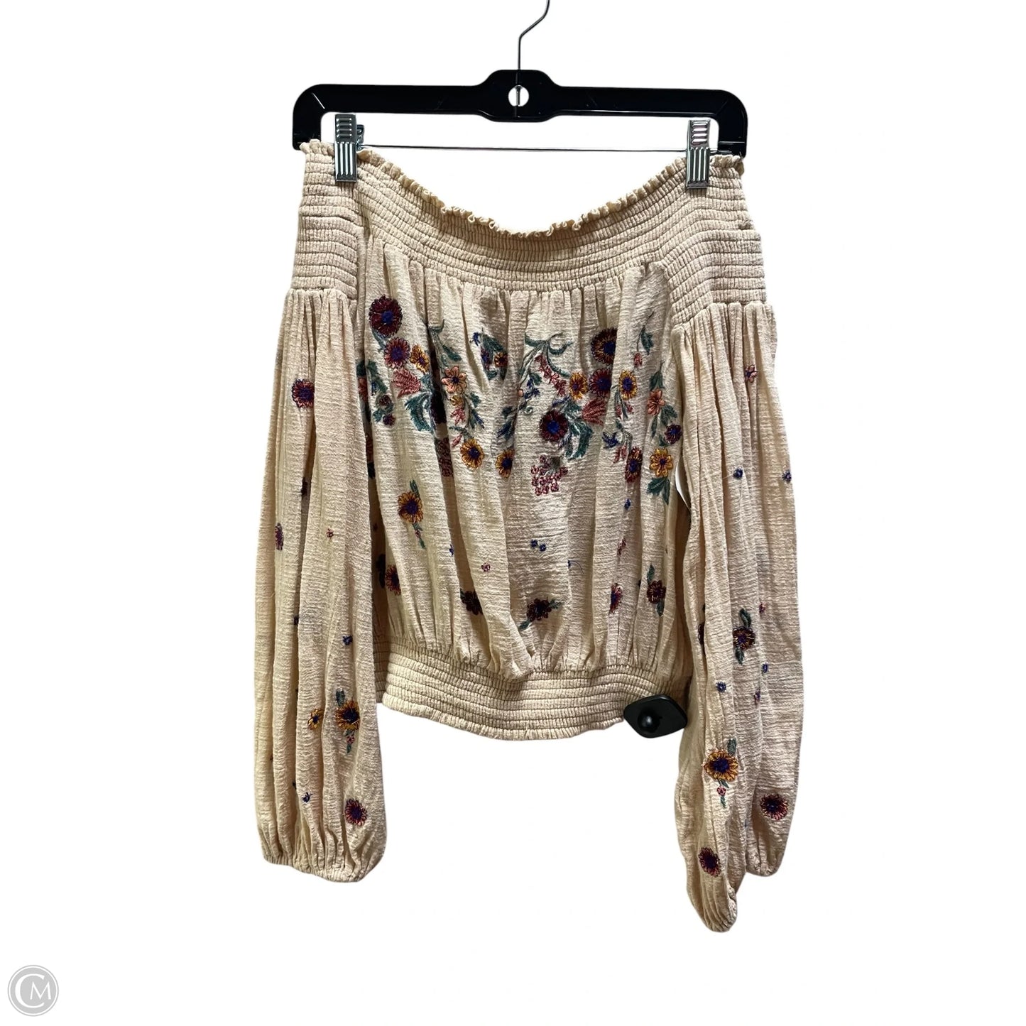 Top Long Sleeve By Free People In Cream, Size: S