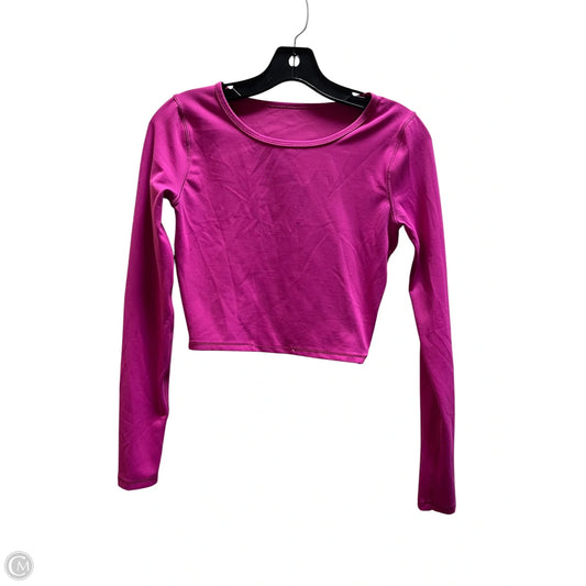 Athletic Top Long Sleeve Collar By Lululemon In Pink, Size: S