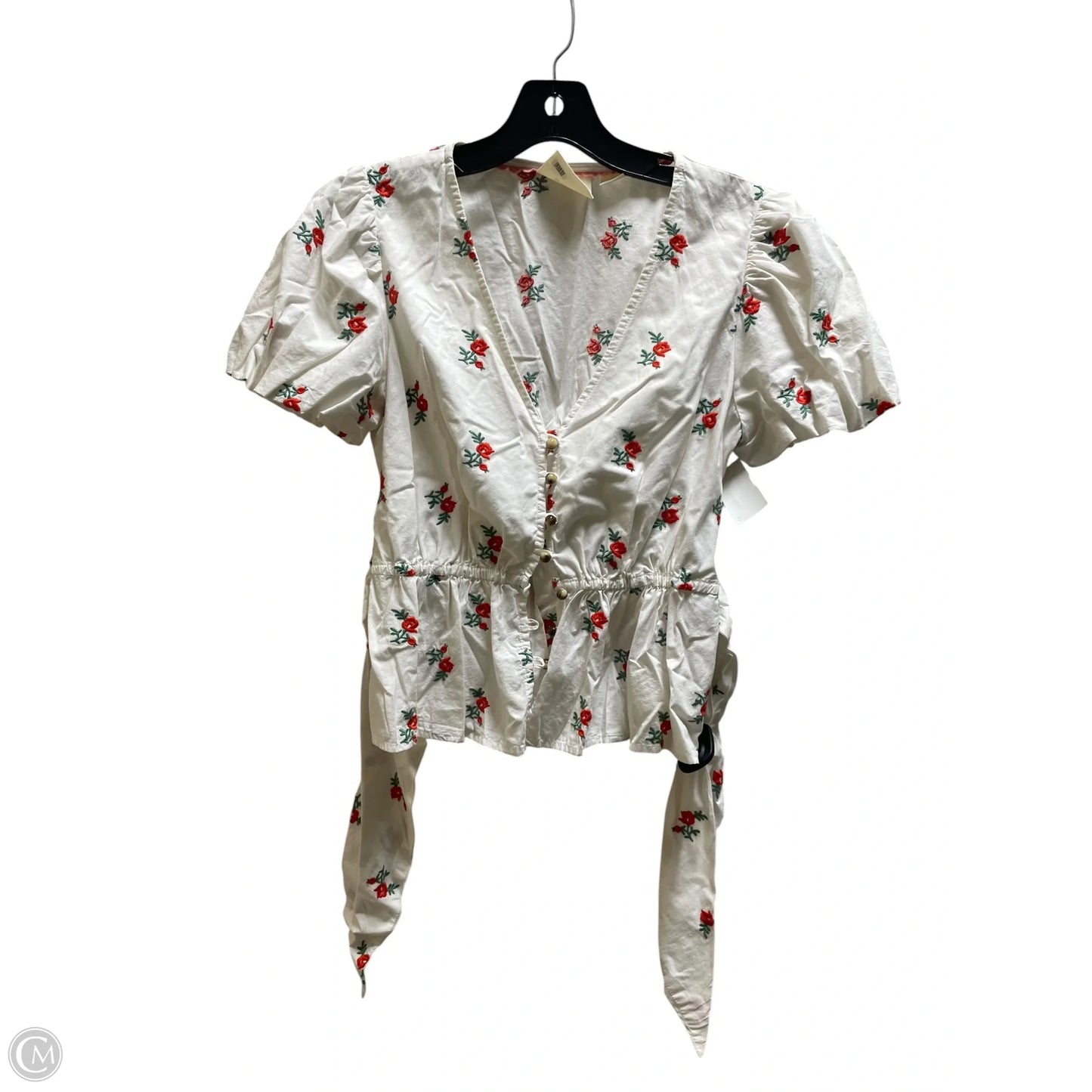 Top Short Sleeve By Maeve In White, Size: 4