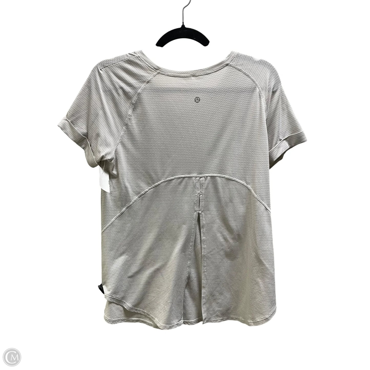 Athletic Top Short Sleeve By Lululemon In White, Size: 6