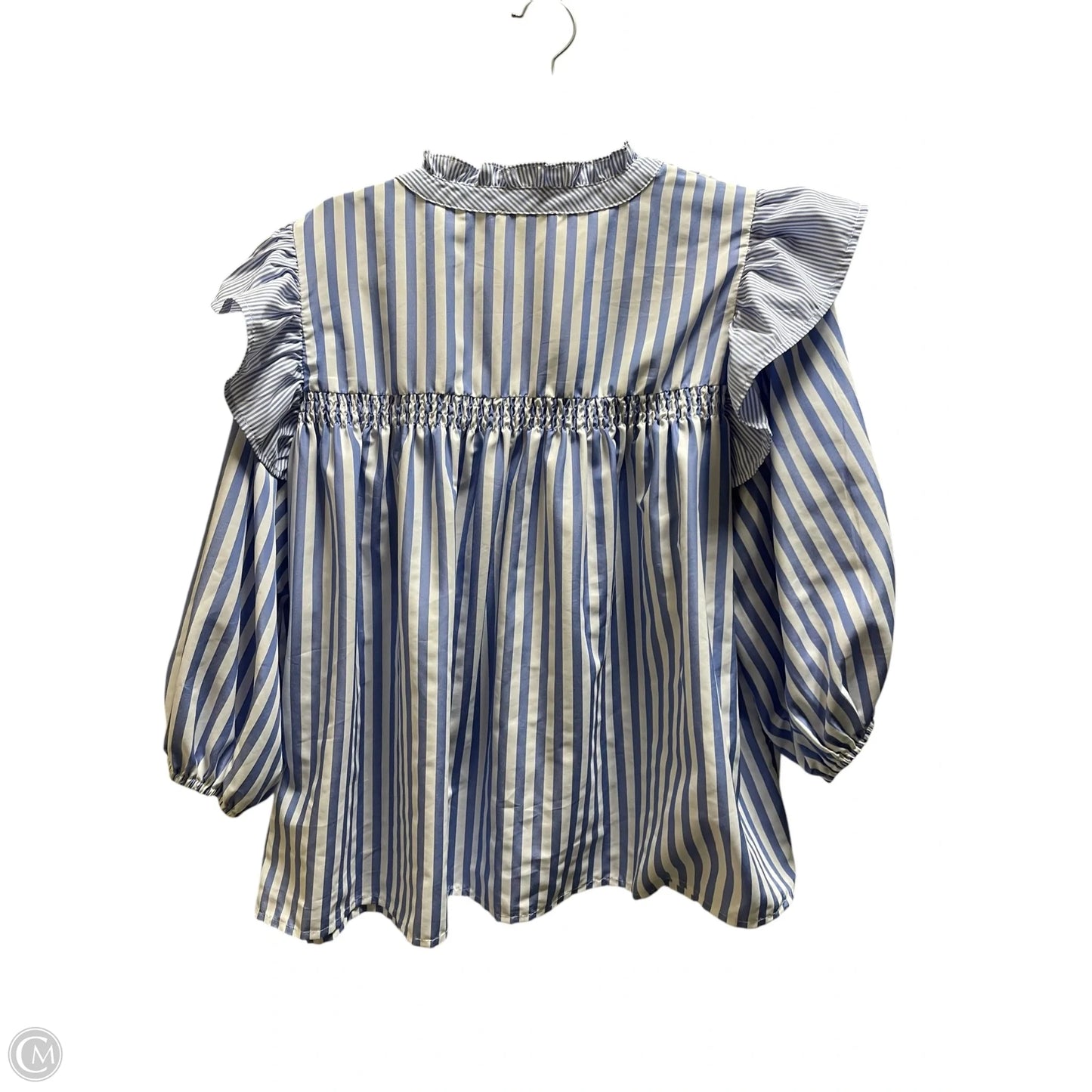 Top Long Sleeve By Oddi In Striped Pattern, Size: L