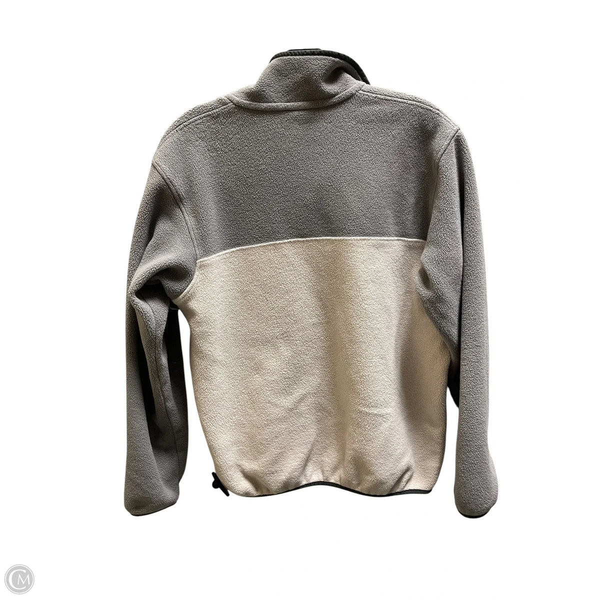 Sweatshirt Collar By Patagonia In Cream & Grey, Size: M