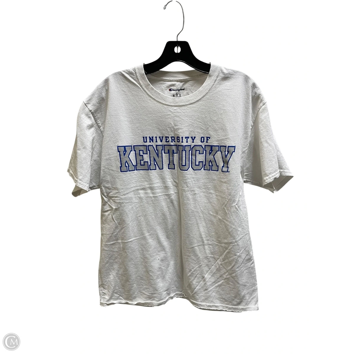Top Short Sleeve By Champion In White, Size: L