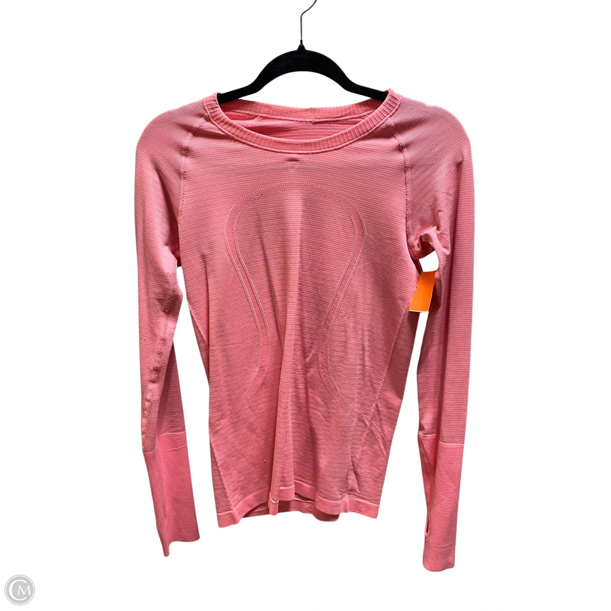Athletic Top Long Sleeve Collar By Lululemon In Pink, Size: 6