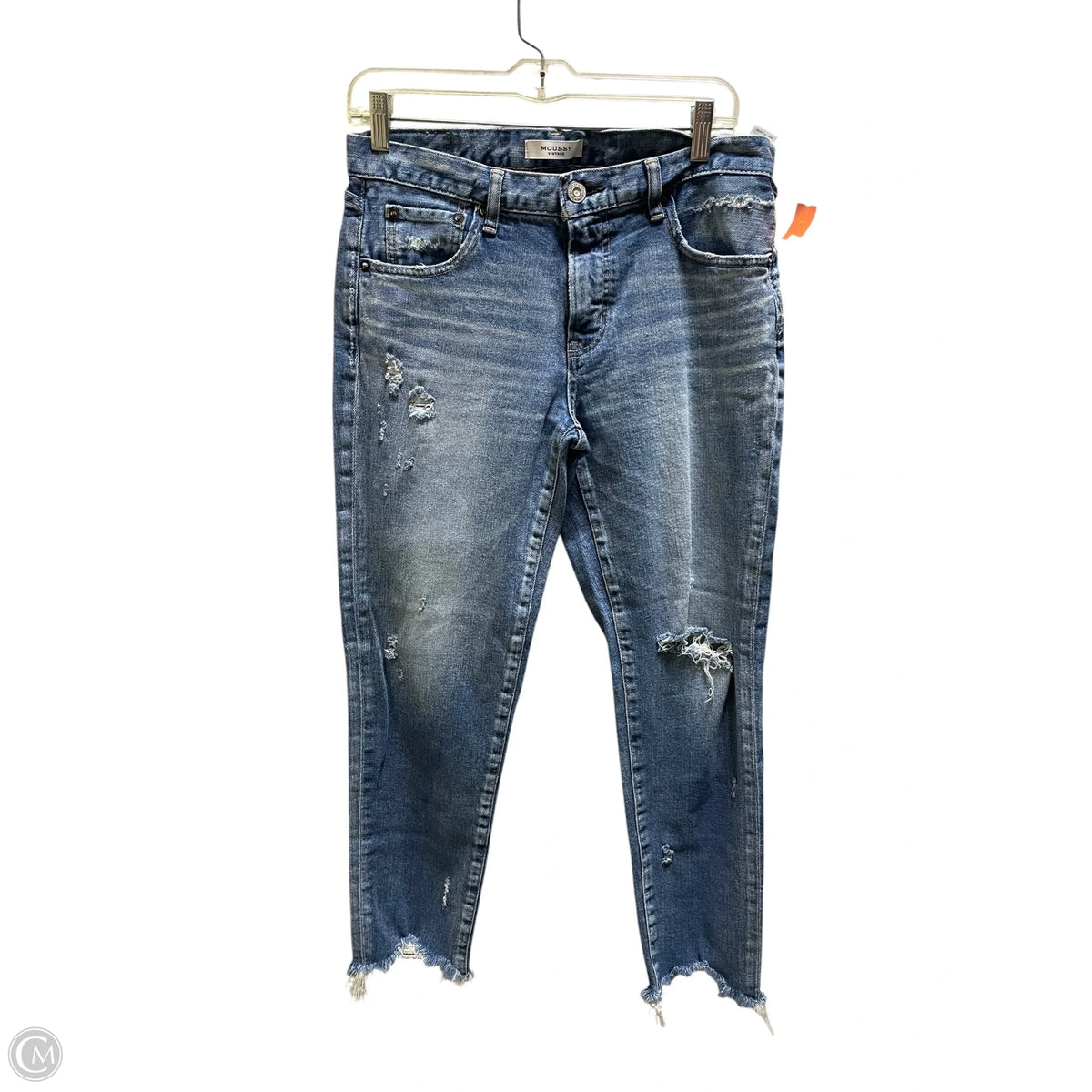 Jeans Straight By Moussy In Blue Denim, Size: 8