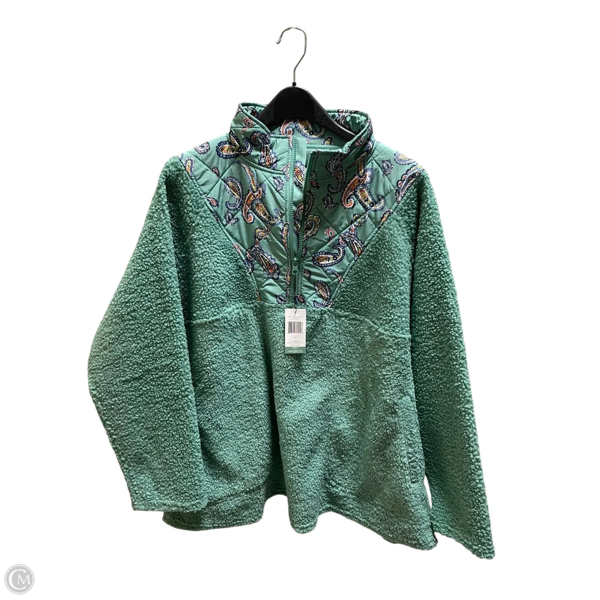 Jacket Faux Fur & Sherpa By Vera Bradley In Green, Size: Xxl