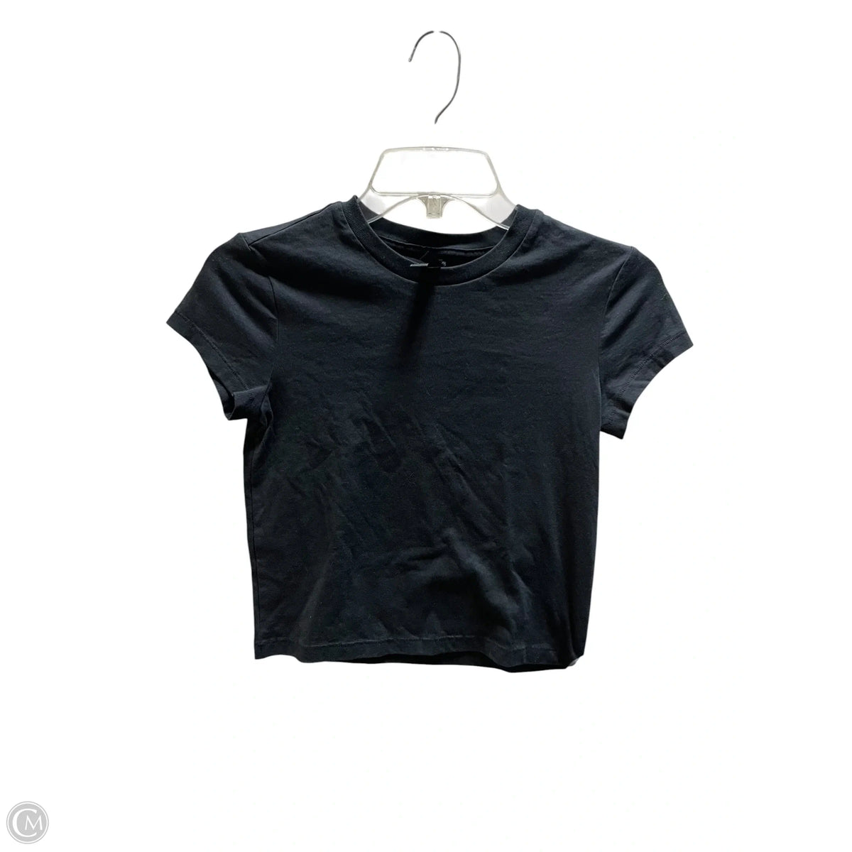 Top Short Sleeve Basic By Skims In Black, Size: Xxs
